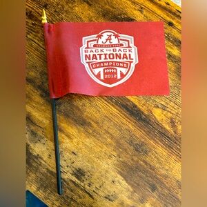 Alabama desk flag 10.5”tall 2012 Back to Back National Champions Roll Tide BAMA